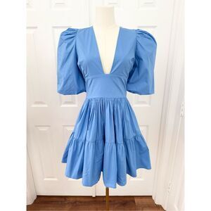 Erica Peña Karlota Mini Flounce Puff Sleeve Dress XS/S
